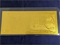 $10 Gold Foil Note