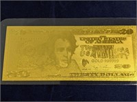 $20 Gold Foil Note