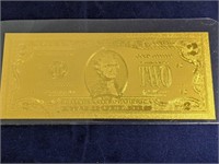 $2 Gold Foil Note