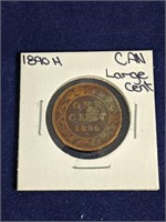 1890H Canada Large One Cent Coin