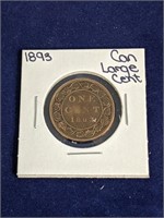 1893 Canada Large One Cent Coin