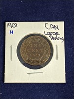 1907H Canada Large One Cent Coin