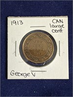 1913 Canada Large One Cent Coin