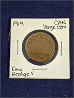 1919 Canada Large One Cent Coin