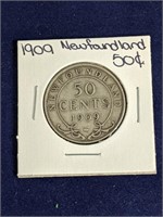 1908 Newfoundland 50 Cent Coin