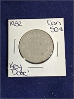 1932 Canada 50 Cent Key Date Coin