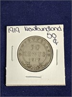 1919 Newfoundland 50 Cent Coin