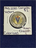 1945-2020 Victory Colorized $2 Coin