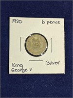 1920 UK Silver 6 Pence