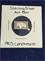 1903 Lanchester Sterling Silver Art Bar
