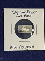 1913 Peugeot Sterling Silver Art Bar