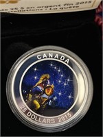 2015 $25 Canadian Silver  Star Charts Quest Coin