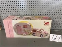 TOY CAR AND CARAVAN (NEW IN BOX)
