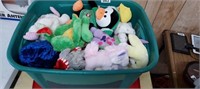 TOTE FULL OF PLUSH ANIMALS