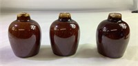 (3) 3" Brown drip shakers