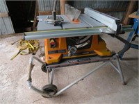 Ridgid table saw with folding stand
