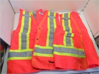 3 safety vest l-xl, & 2xl-3xl