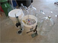 Beer making equipment, 5 carboys, supplies