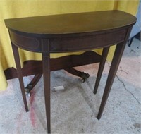 Round front hall table 28"W 30"H