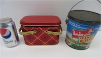 Barbours tin and small lunch box