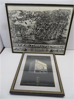 Framed picture St John map 1882, Imperial Theater