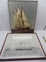 2 framed prints of the Bluenose