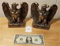 1776 Brass Eagle Bookends