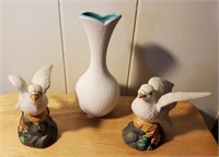 Haegar Vase & Dove Figures