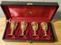 Vintage Corbell Co. Gold Plated Mini Goblets