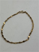 14K Gold Bracelet with Unusual Links