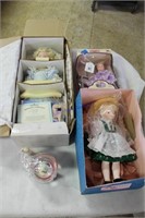 Lot of Collectible Dolls and a Snow Globe