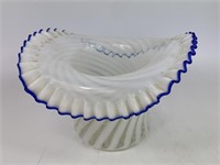 Large Opalescent Stripe Glass Hat - As Is