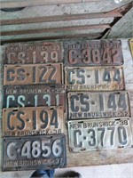 1931-1938 NB License plates (9)