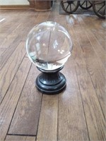 Glass ball on stand 9 inches solid. Not hollow