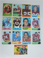13 Different Football Cards - 1950's & 60's