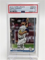 2019 Topps Udate Chris Paddack #US263 PSA 10 RC