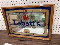 LABATT'S MIRRORED CLOCK