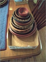 Wooden bowls stack 2