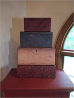 4 paper decorative boxes