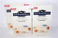 LOT OF 4 GHIRADELLI WHITE CHOCOLATE CARAMEL