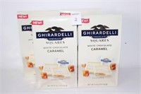 LOT OF 4 GHIRADELLI WHITE CHOCOLATE CARAMEL