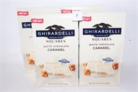 LOT OF 4 GHIRADELLI WHITE CHOCOLATE CARAMEL