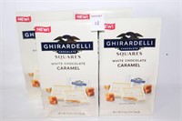 LOT OF 4 GHIRADELLI WHITE CHOCOLATE CARAMEL