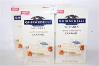 LOT OF 4 GHIRADELLI WHITE CHOCOLATE CARAMEL