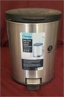 Stainless flip top wastecan, 3 gallon capacity