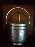 Vintage hammered aluminum ice bucket