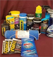 Miscellaneous car cleaning supplies