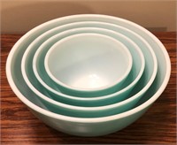 Turquoise Pyrex Bowls