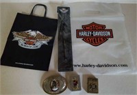 Harley Davidson, buckle & lighters