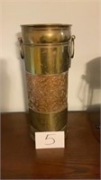 Antique brass umbrella holder 20 inches tall